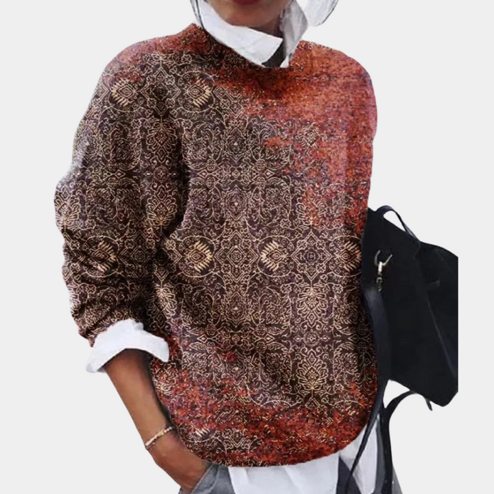 Elena | Dames wintertrui met grafische print