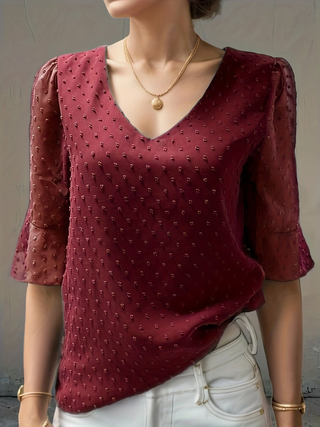 Nina - Dames Blouse - Losse Pasvorm van Chiffon