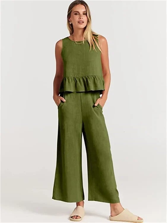 Yara - Dames Zomers Tweedelige Set - Fris en Elegant voor Zonnige Dagen