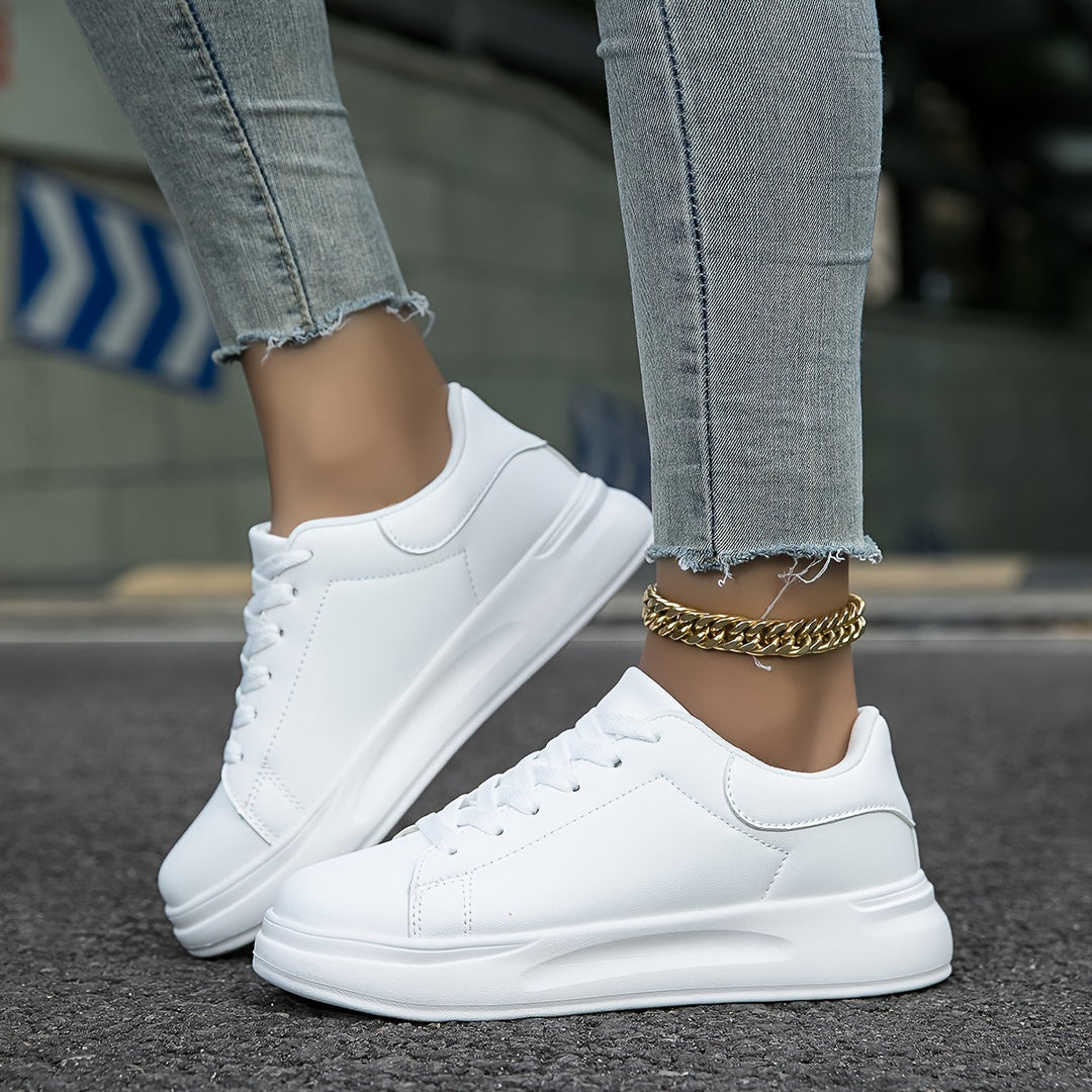 Witte dames sneakers met ondersteuning en demping – voor een comfortabele en actieve dag