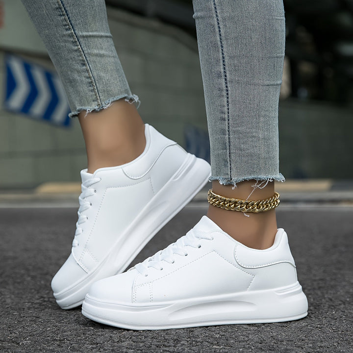 Witte dames sneakers met ondersteuning en demping – voor een comfortabele en actieve dag