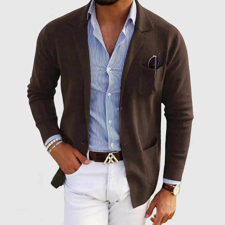 Damien | Lichtgewicht ademend katoenmix herfst vest voor heren met blazer-look en elegante afwerking