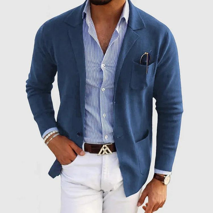 Damien | Lichtgewicht ademend katoenmix herfst vest voor heren met blazer-look en elegante afwerking
