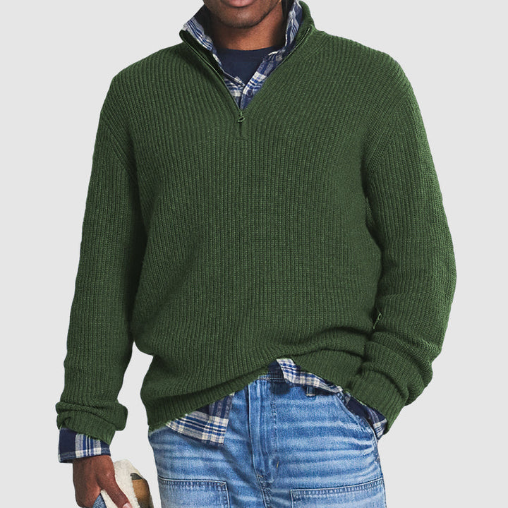 Henrik | Comfortabele trui voor heren met half-zip design
