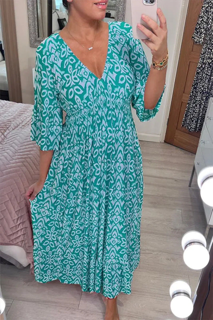 Isabeau - Dames Maxi Jurk met V-Hals