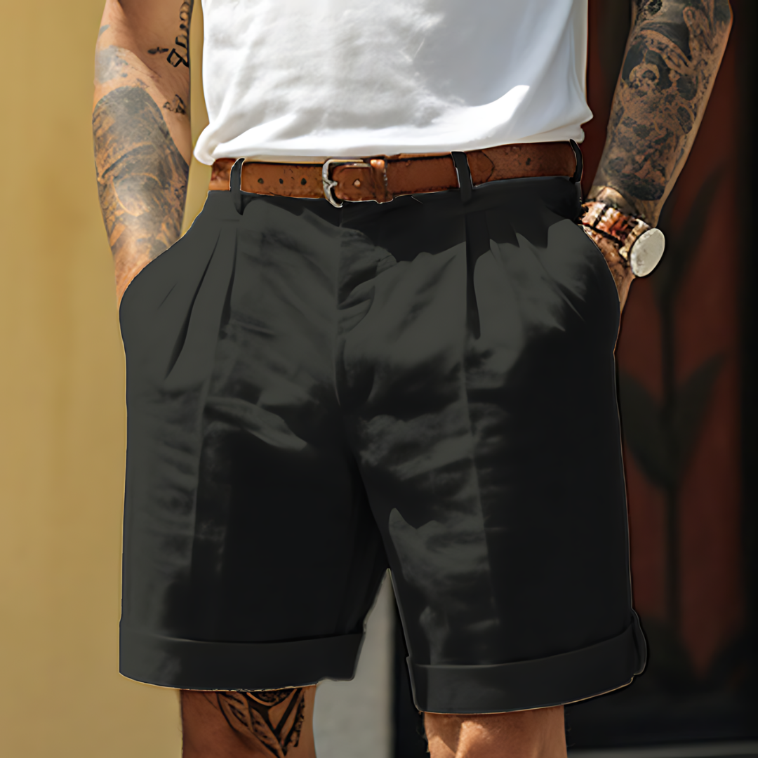 Heren korte broek linnen-katoen – Elegante en ademende shorts voor warme dagen