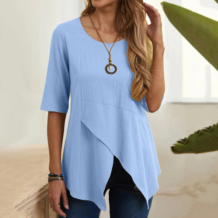Aurora - Dames Blouse - O-hals voor een Casual en Modieuze Look
