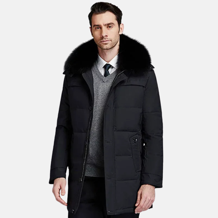 Oscar | Winterjas met bontkraag voor heren