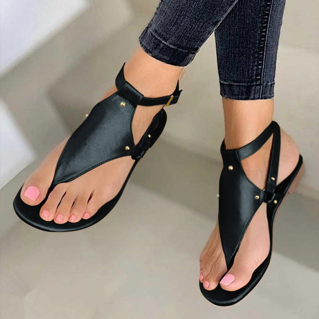 Romy - Dames Leren Teensandalen