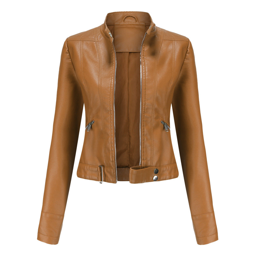 Amélie | Elegante leren jas voor dames met tijdloos design