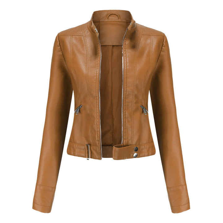 Amélie | Elegante leren jas voor dames met tijdloos design