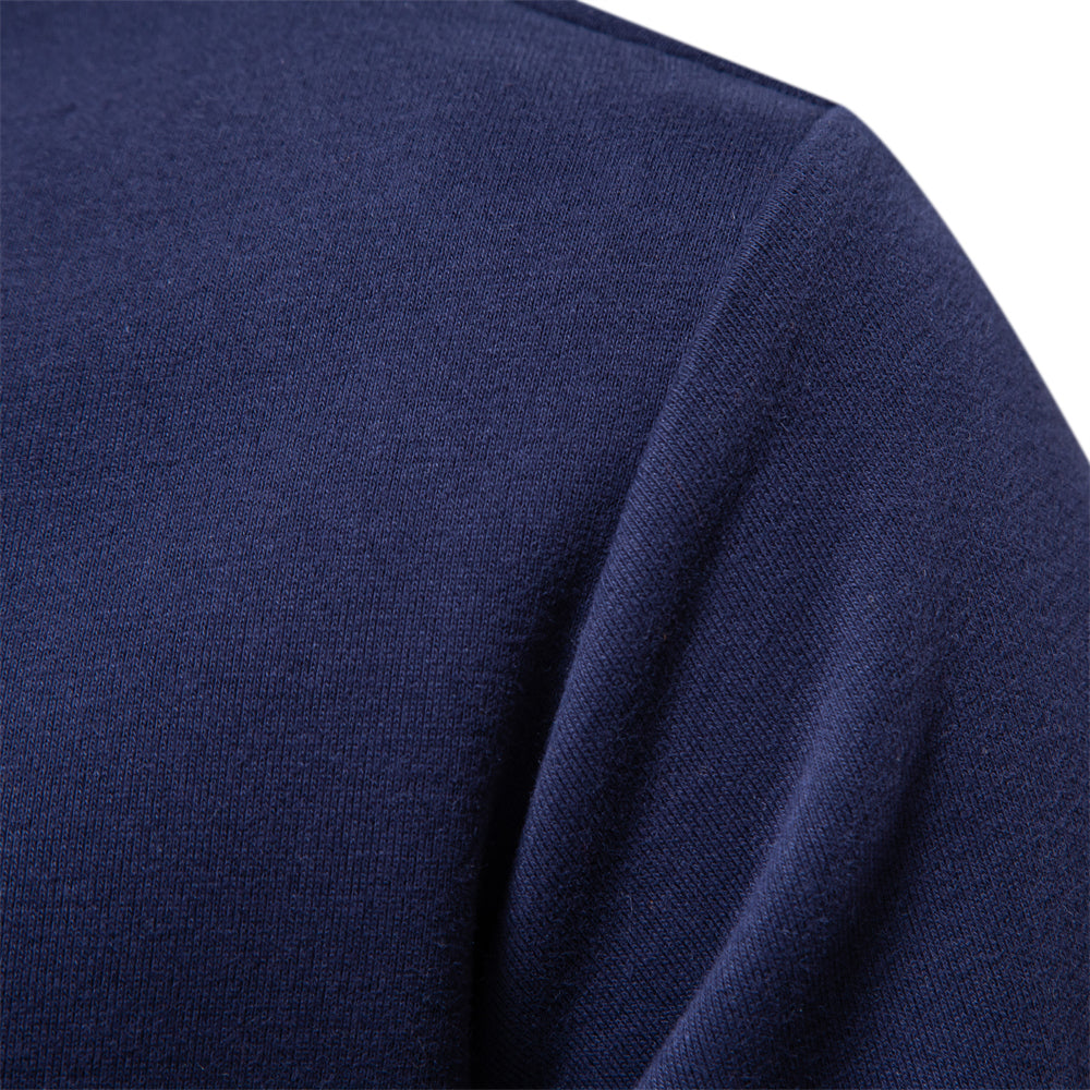 Henri | Zacht ademend katoenmix herfst poloshirt voor heren met klassieke lange mouwen en contrasterende kraag