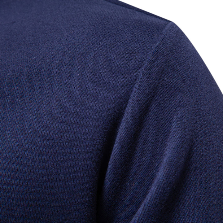 Henri | Zacht ademend katoenmix herfst poloshirt voor heren met klassieke lange mouwen en contrasterende kraag