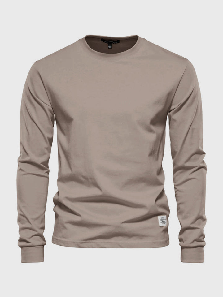 Lars | Zacht ademend katoen longsleeve shirt voor heren met tijdloze pasvorm