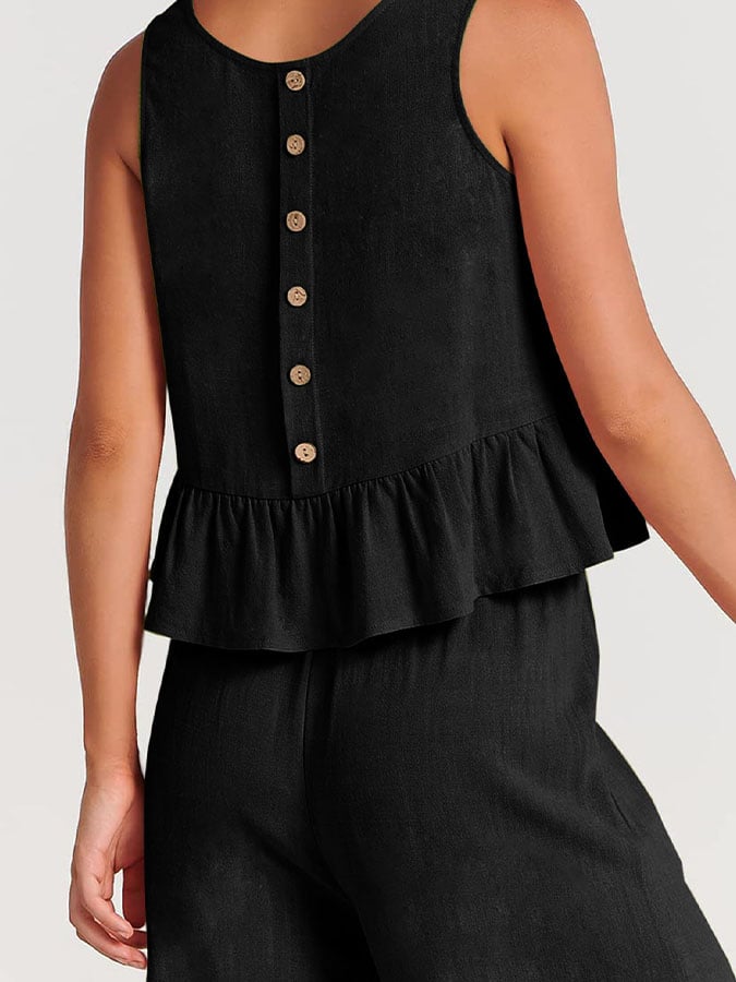 Lize - Dames Elegante Set - Tweedelige Outfit met Ruches Details