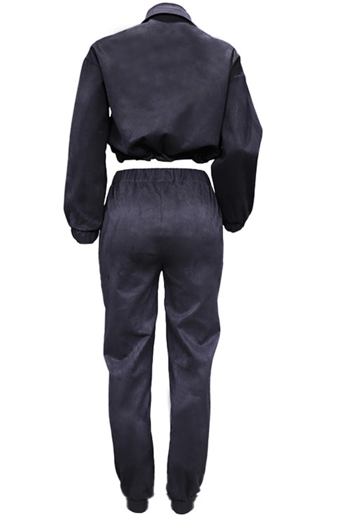 Lotte - Dames Tweedelige Set - Casual met Kraag, Ritssluiting en Lange Mouwen