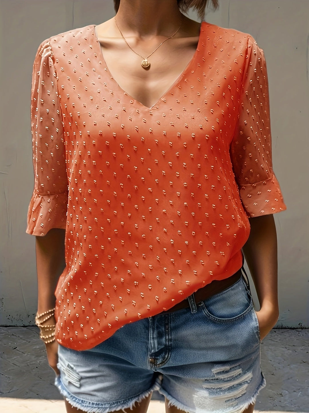 Nina - Dames Blouse - Losse Pasvorm van Chiffon
