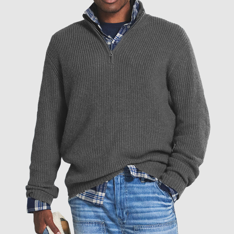Henrik | Comfortabele trui voor heren met half-zip design