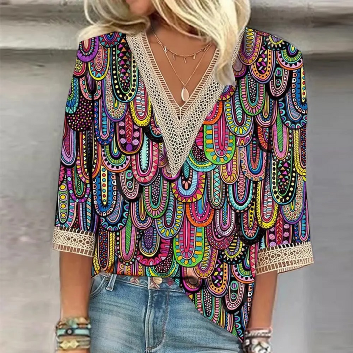 Naomi - Dames Blouse - V-hals voor een Elegante Uitstraling