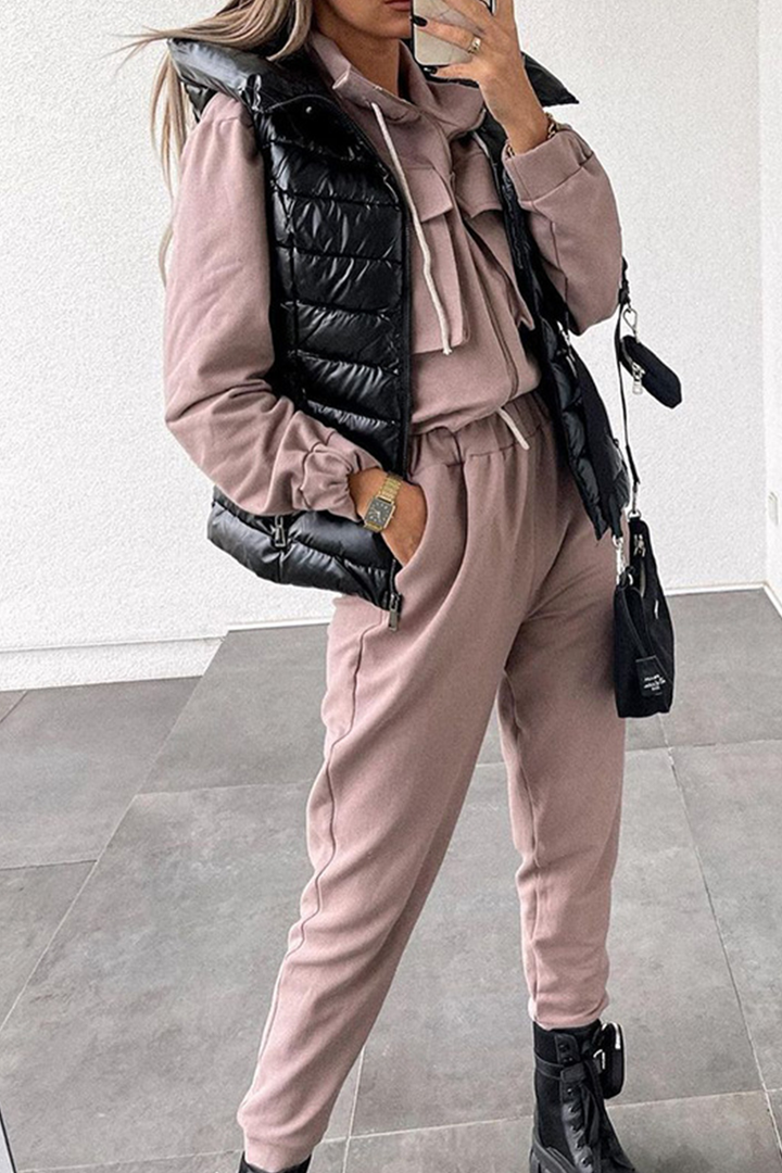 Lotte - Dames Tweedelige Set - Casual met Kraag, Ritssluiting en Lange Mouwen