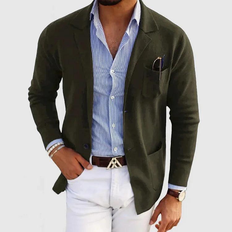 Damien | Lichtgewicht ademend katoenmix herfst vest voor heren met blazer-look en elegante afwerking