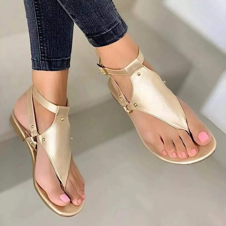 Romy - Dames Leren Teensandalen