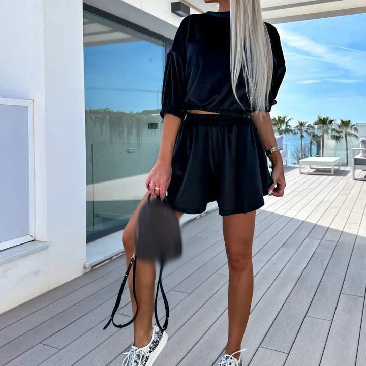 Fenna - Dames Stijlvolle Zomerse Tweedelige Set - Elegante en Comfortabele Kledingset