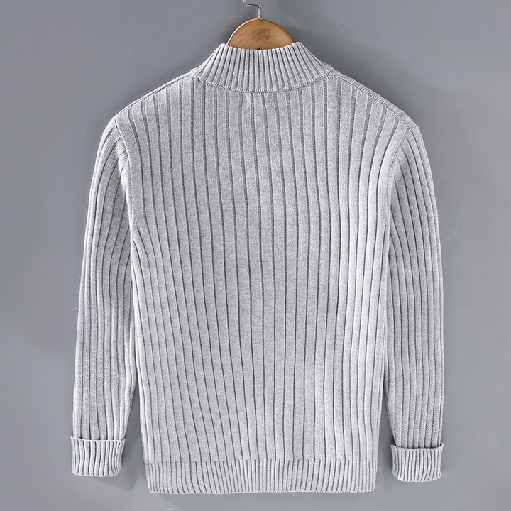 Émile | Handgemaakte ademende katoenen herfst cardigan voor heren met elegante afwerking en moderne pasvorm
