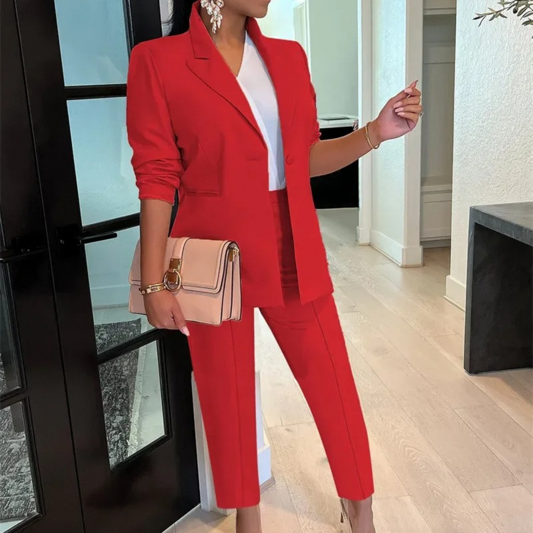Nora - Dames Blazerset - Stijlvolle en Professionele Tweedelige Outfit