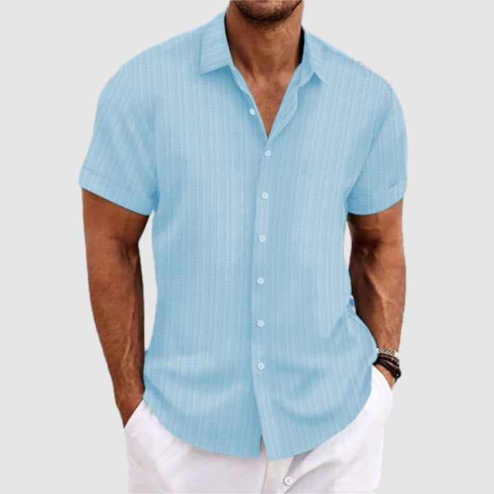 Heren overhemd korte mouw loose fit – Ademend en comfortabel voor een relaxte zomerse stijl