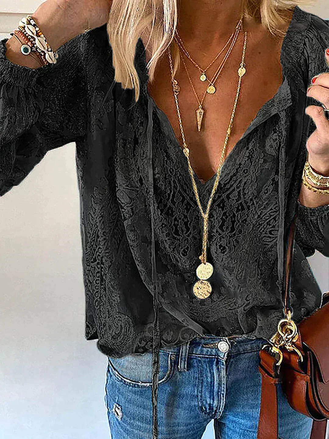 Juliette - Dames Blouse - Met Fijne Kanten Details