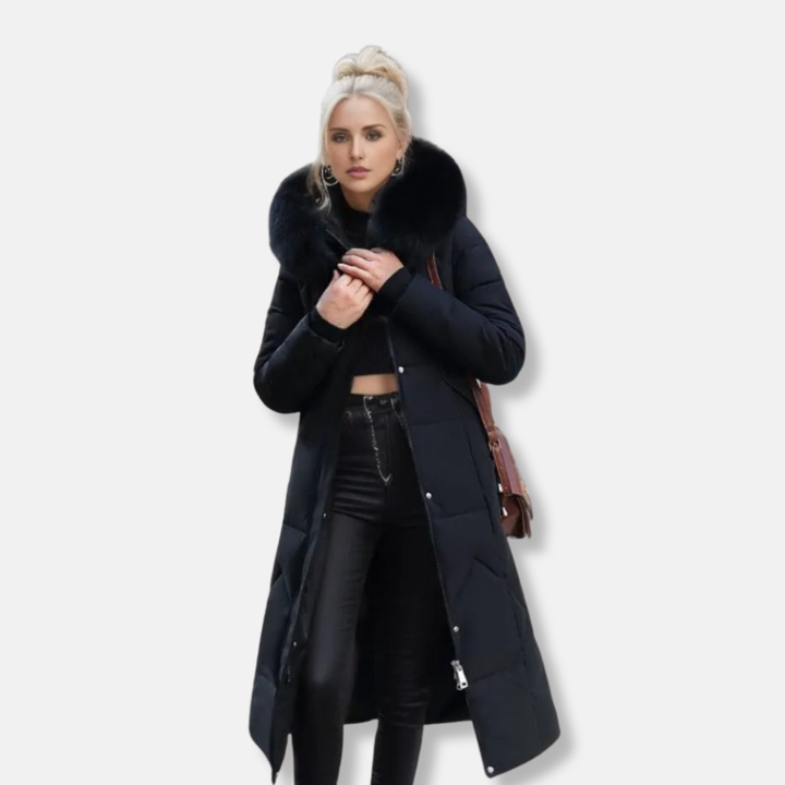 Mariot | Lange pufferjas met gewatteerd design voor dames