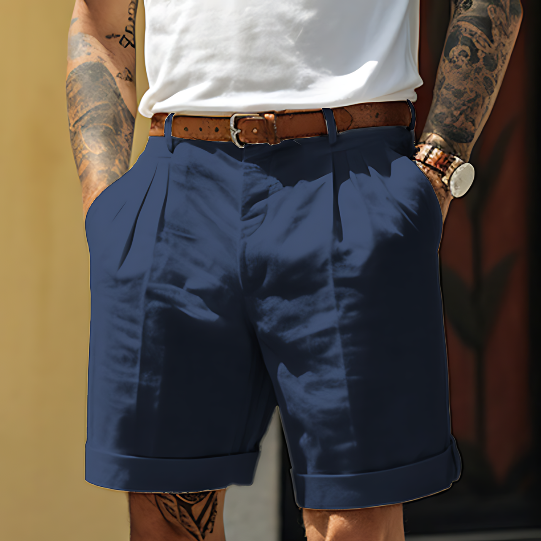 Heren korte broek linnen-katoen – Elegante en ademende shorts voor warme dagen