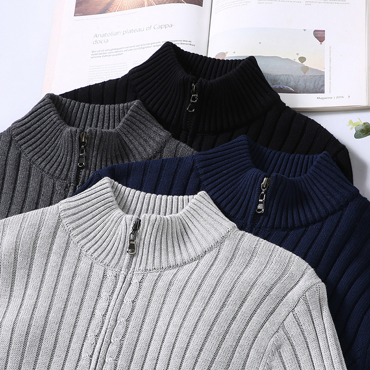 Émile | Handgemaakte ademende katoenen herfst cardigan voor heren met elegante afwerking en moderne pasvorm