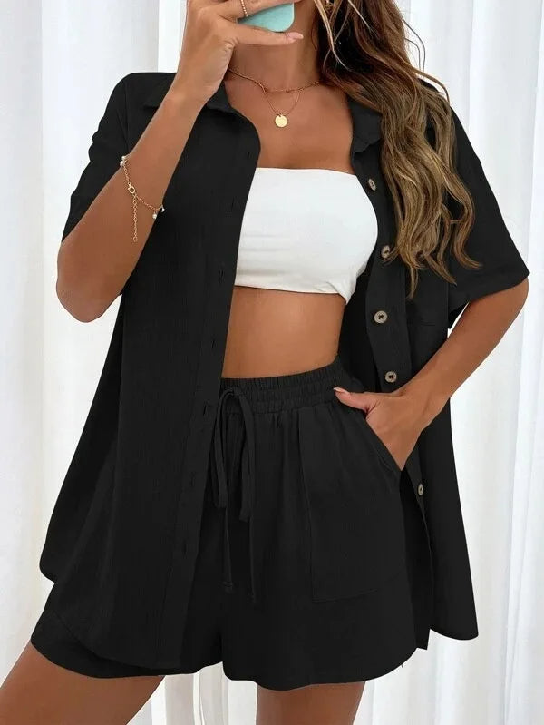 Elena - Dames Stijlvolle Zomerse Kledingset - Elegante en Luchtige Outfit