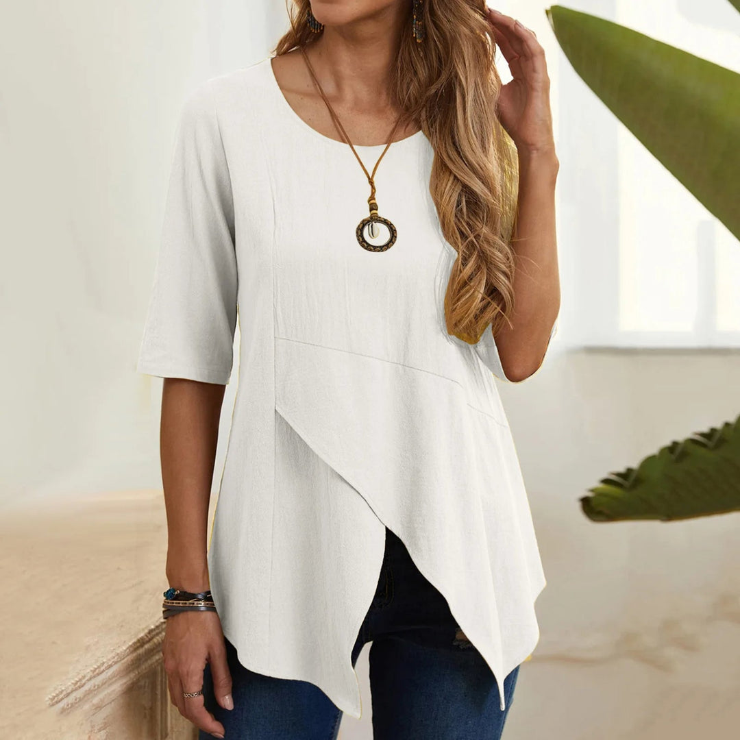 Aurora - Dames Blouse - O-hals voor een Casual en Modieuze Look