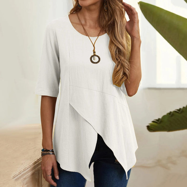 Aurora - Dames Blouse - O-hals voor een Casual en Modieuze Look