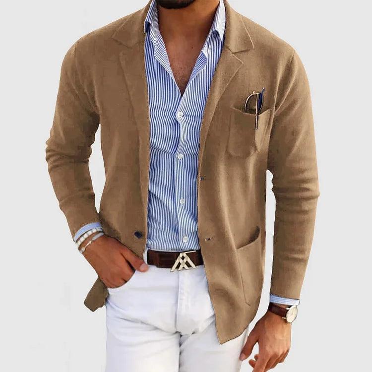Damien | Lichtgewicht ademend katoenmix herfst vest voor heren met blazer-look en elegante afwerking