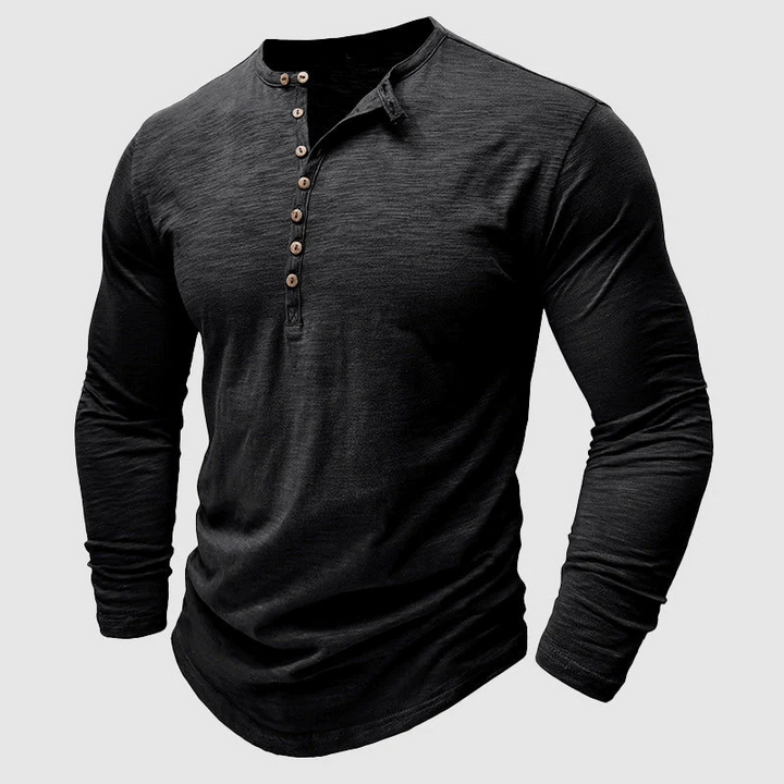Leonard | Lichtgewicht ademend katoenen shirt voor heren met relaxed fit
