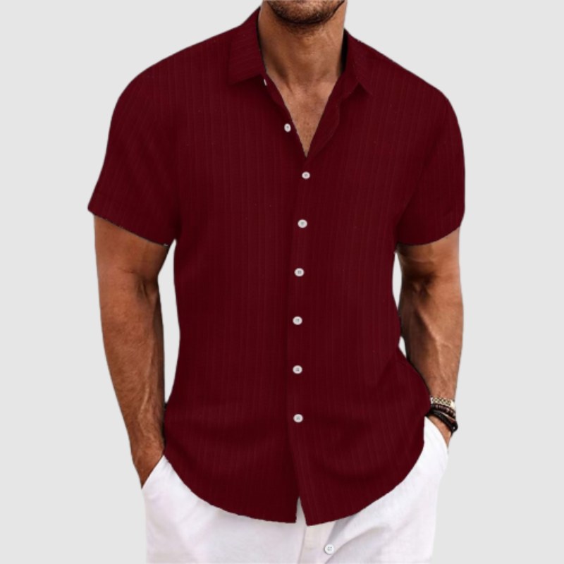 Heren overhemd korte mouw loose fit – Ademend en comfortabel voor een relaxte zomerse stijl