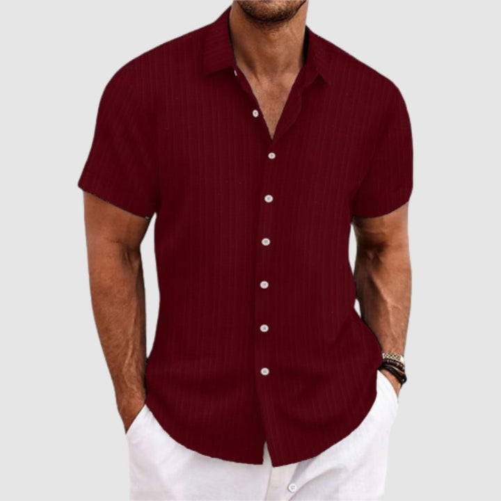Heren overhemd korte mouw loose fit – Ademend en comfortabel voor een relaxte zomerse stijl