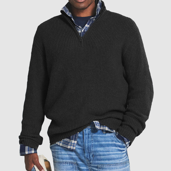 Henrik | Comfortabele trui voor heren met half-zip design