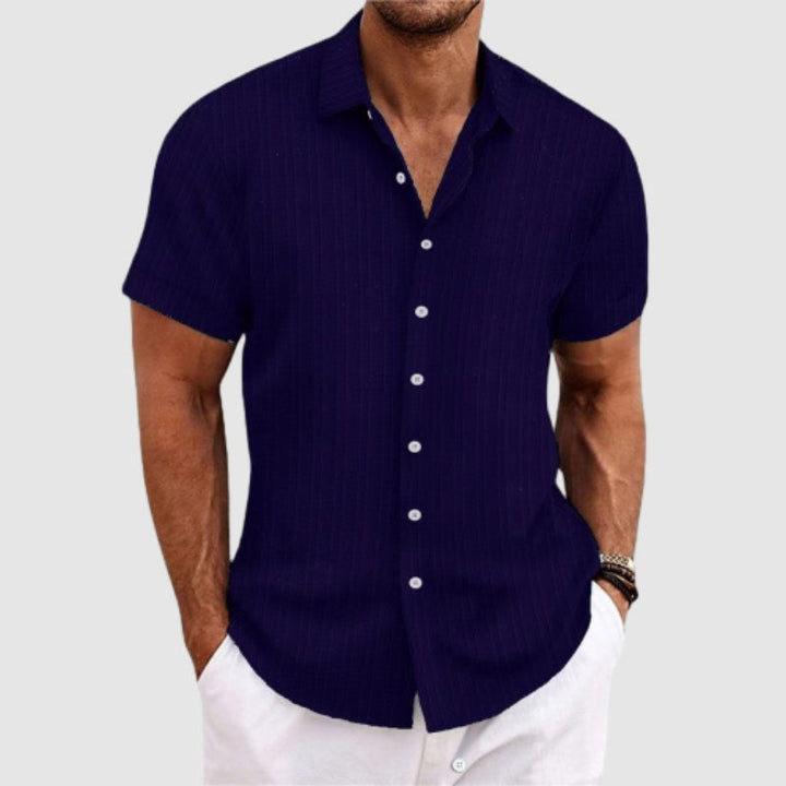 Heren overhemd korte mouw loose fit – Ademend en comfortabel voor een relaxte zomerse stijl