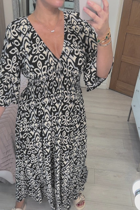Isabeau - Dames Maxi Jurk met V-Hals