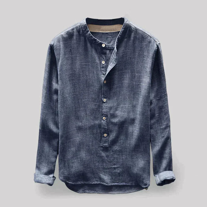 Noah | Herfst overhemd voor heren met minimalistische kraag