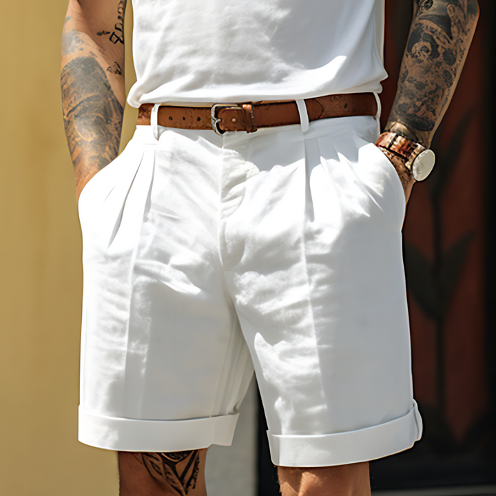Heren korte broek linnen-katoen – Elegante en ademende shorts voor warme dagen