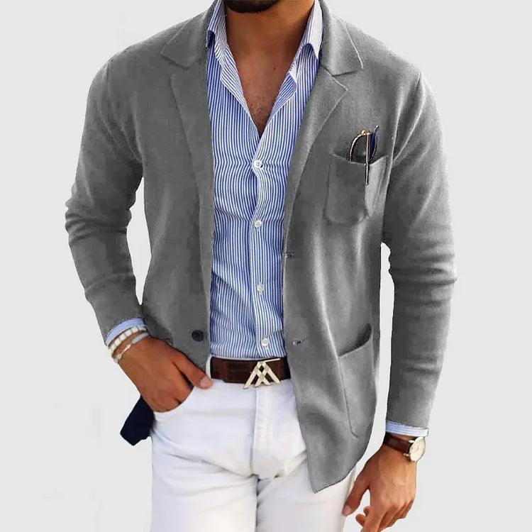 Damien | Lichtgewicht ademend katoenmix herfst vest voor heren met blazer-look en elegante afwerking