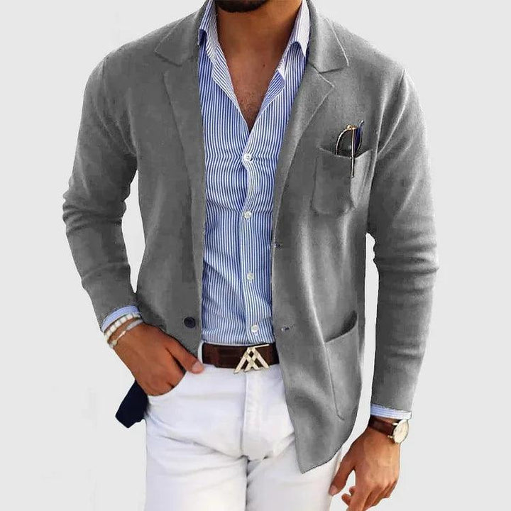 Damien | Lichtgewicht ademend katoenmix herfst vest voor heren met blazer-look en elegante afwerking
