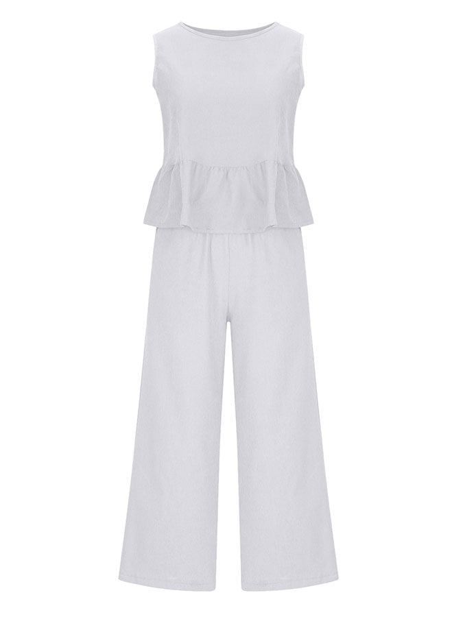 Lize - Dames Elegante Set - Tweedelige Outfit met Ruches Details