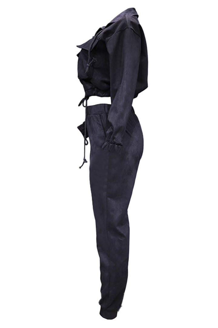 Lotte - Dames Tweedelige Set - Casual met Kraag, Ritssluiting en Lange Mouwen